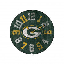Green Bay Packers Vintage Round Clock