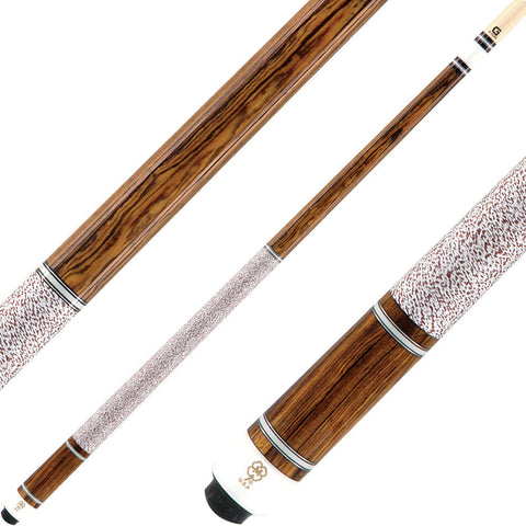 McDermott Cues G Series Bocote with 5 Ivory and Silver Rings G224